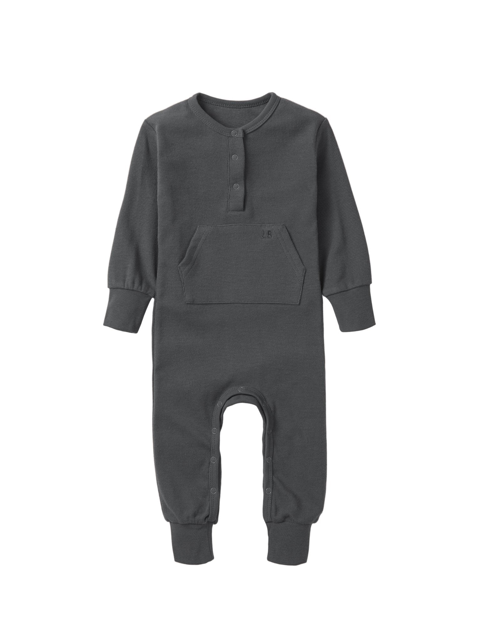 Waffle Romper - Shadow - Little Bipsy