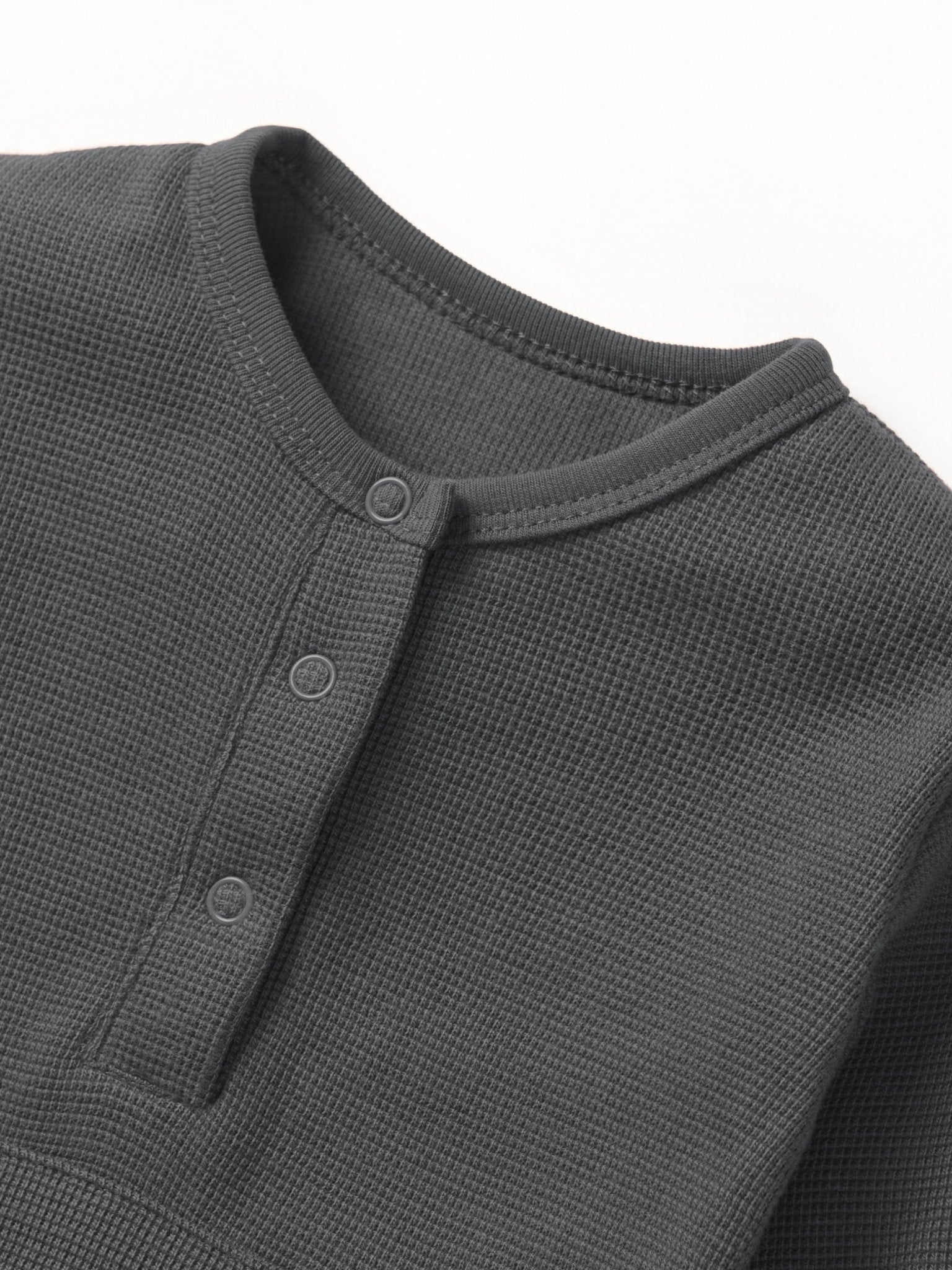 Waffle Romper - Shadow - Little Bipsy