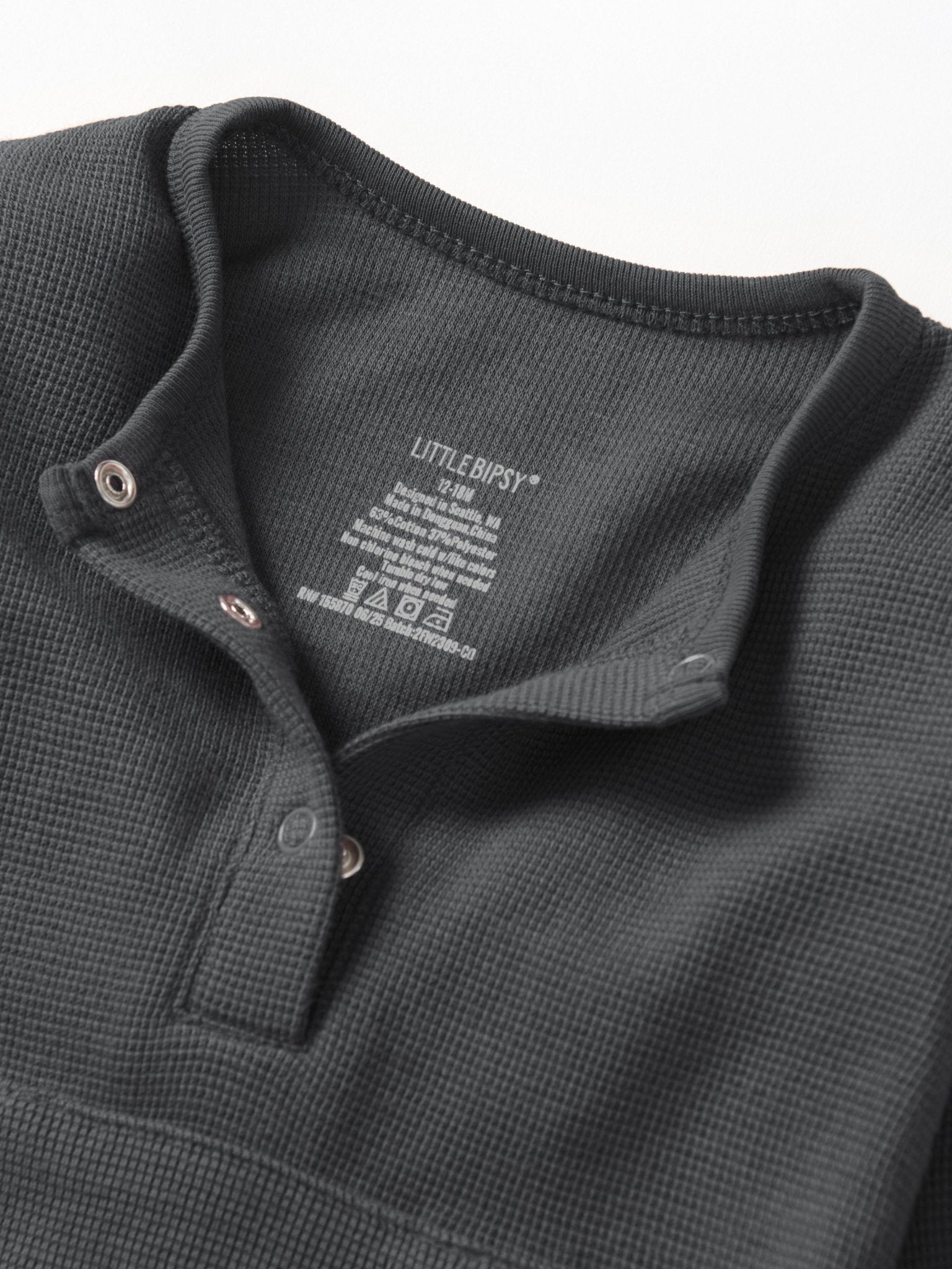 Waffle Romper - Shadow - Little Bipsy