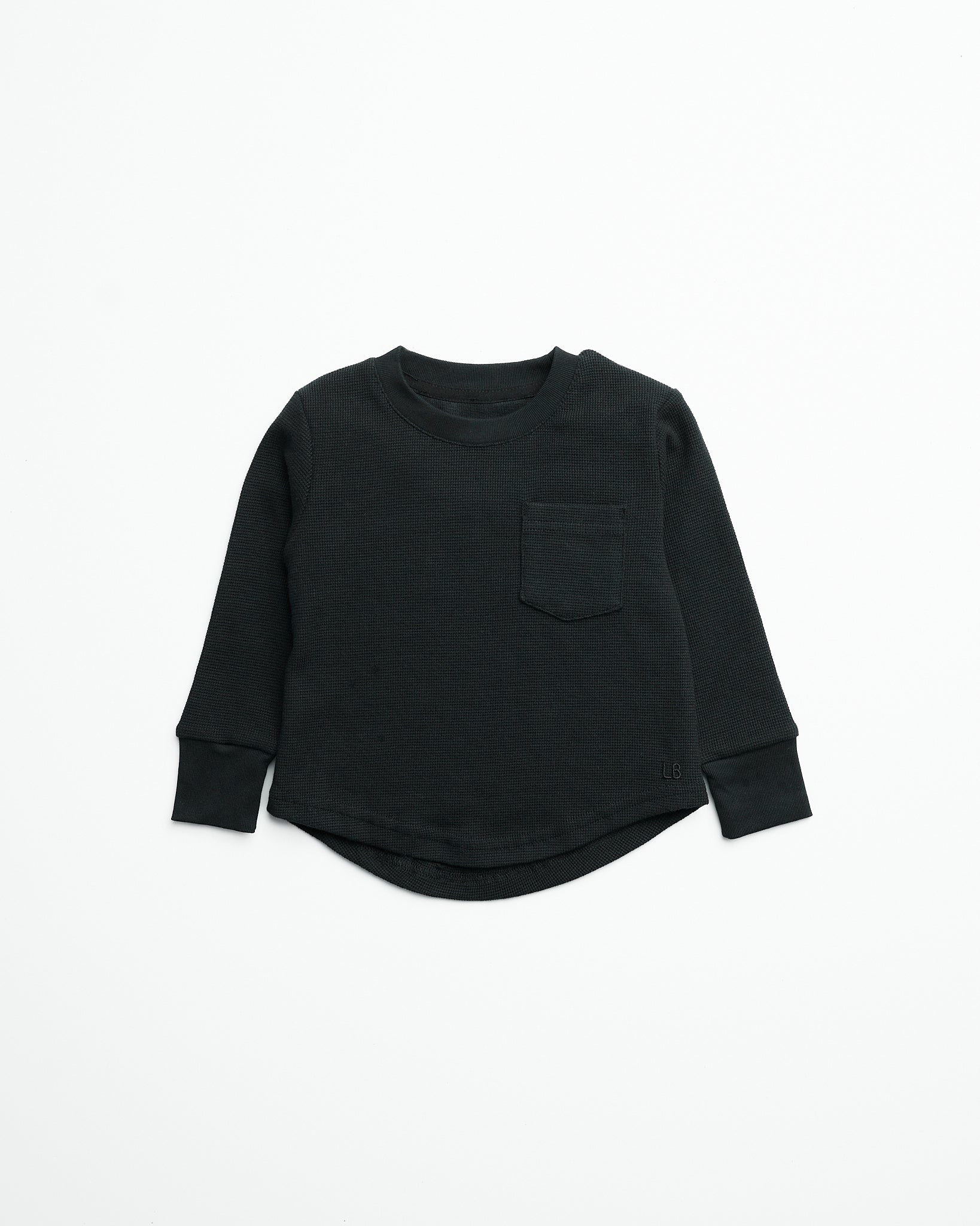Waffle Top - Black - Little Bipsy