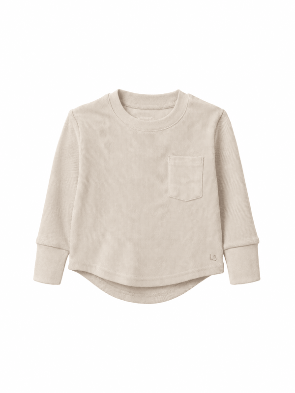 Waffle Top - Cream - Little Bipsy