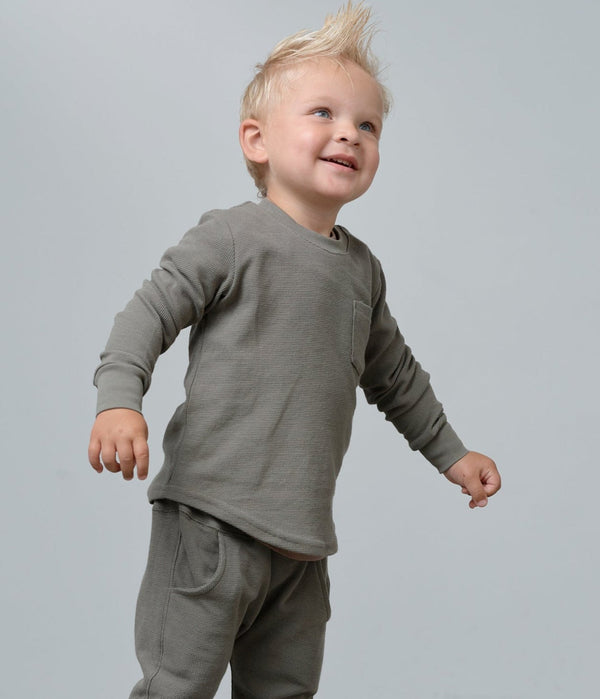 Waffle Top - Green - Little Bipsy