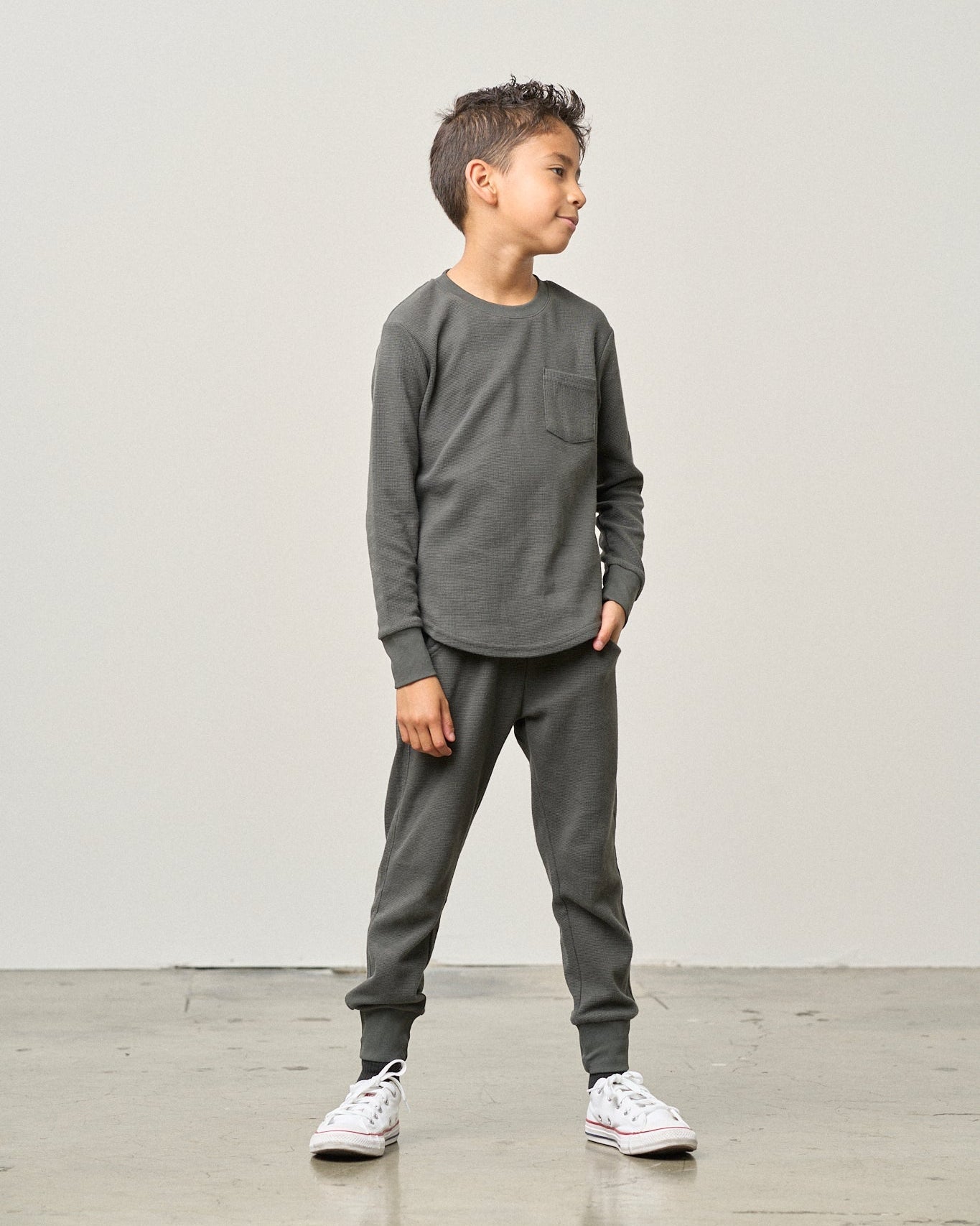 Waffle Top - Shadow - Little Bipsy