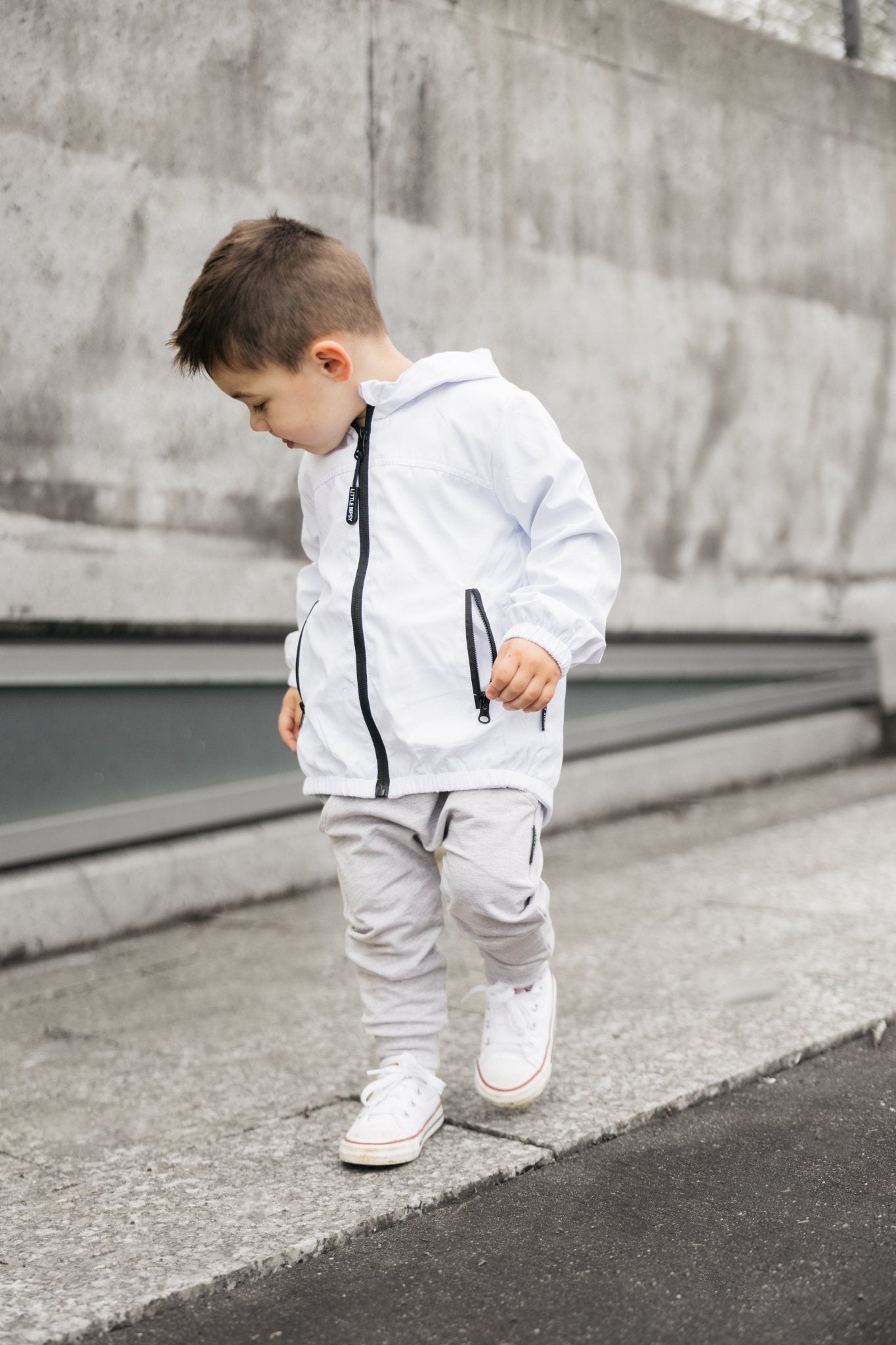 Windbreaker - White - Little Bipsy