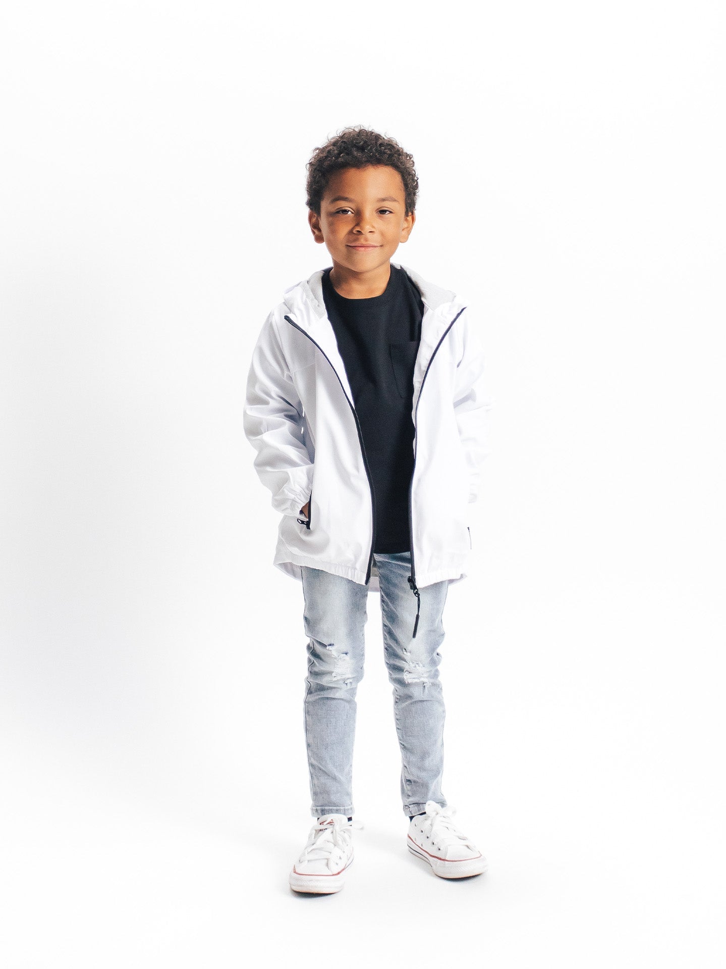 Windbreaker - White - Little Bipsy