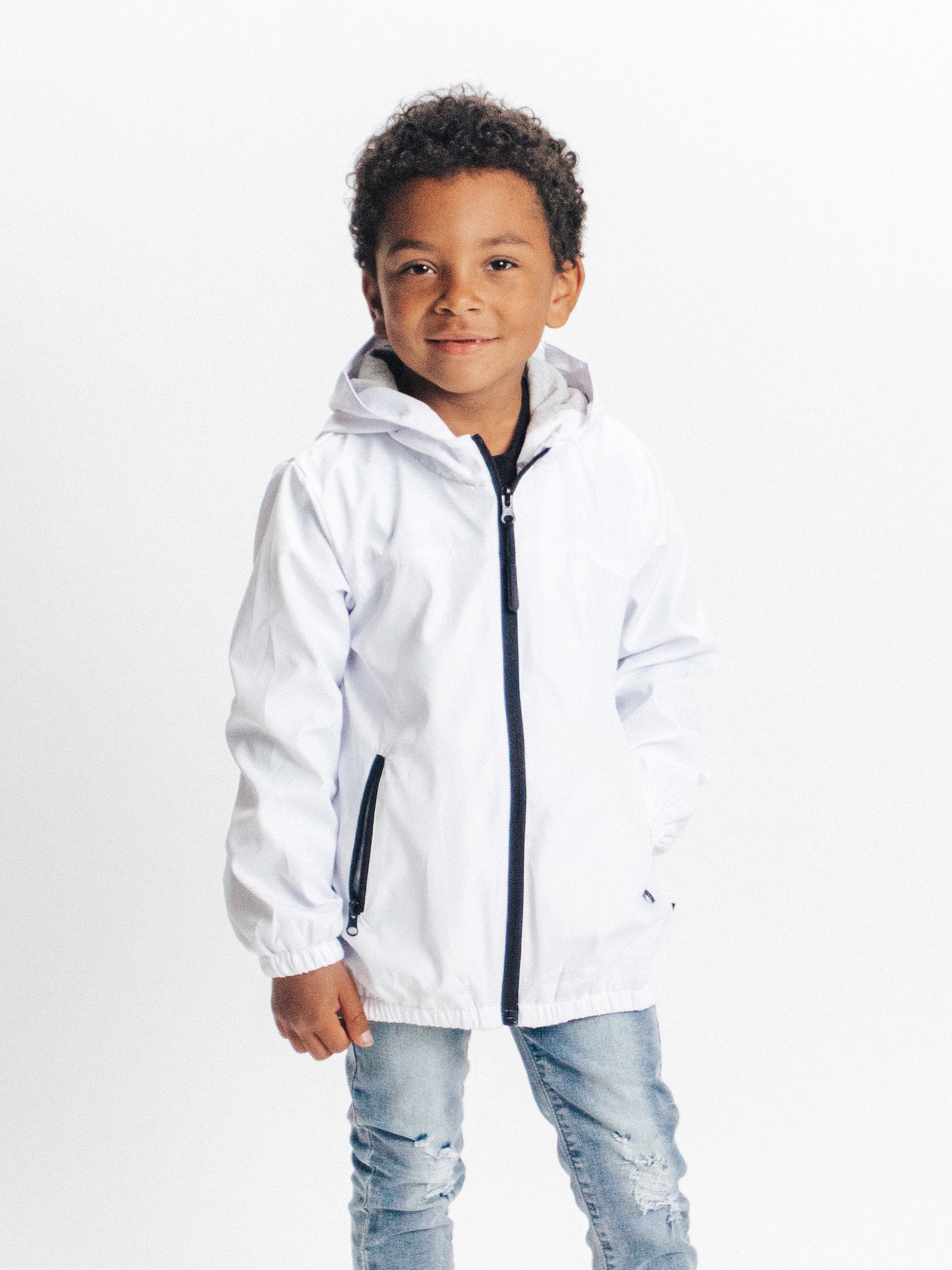 Windbreaker - White - Little Bipsy