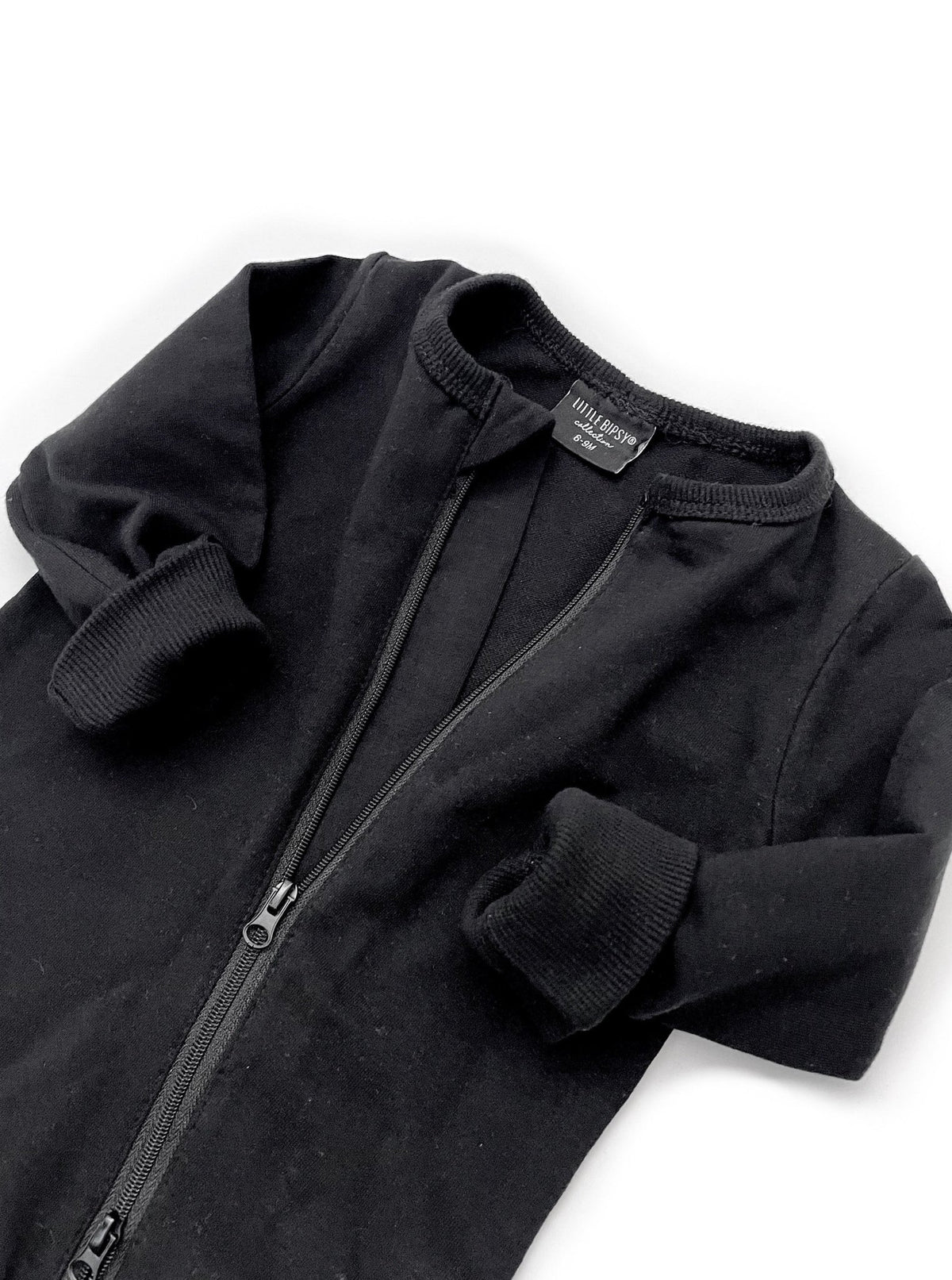 2-Way Zip Romper - Black - Little Bipsy
