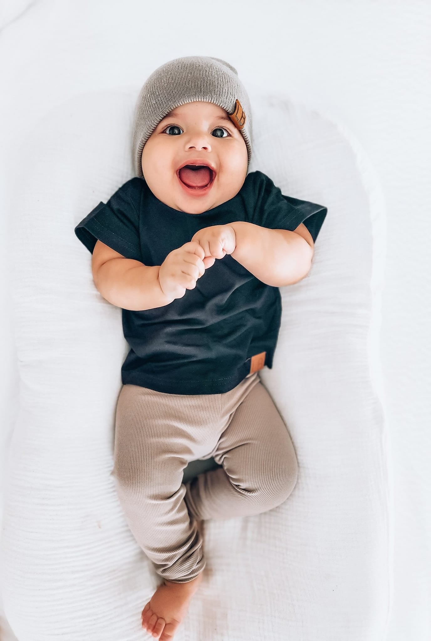 Oversized Bamboo Tee - Black - Little Bipsy Collection