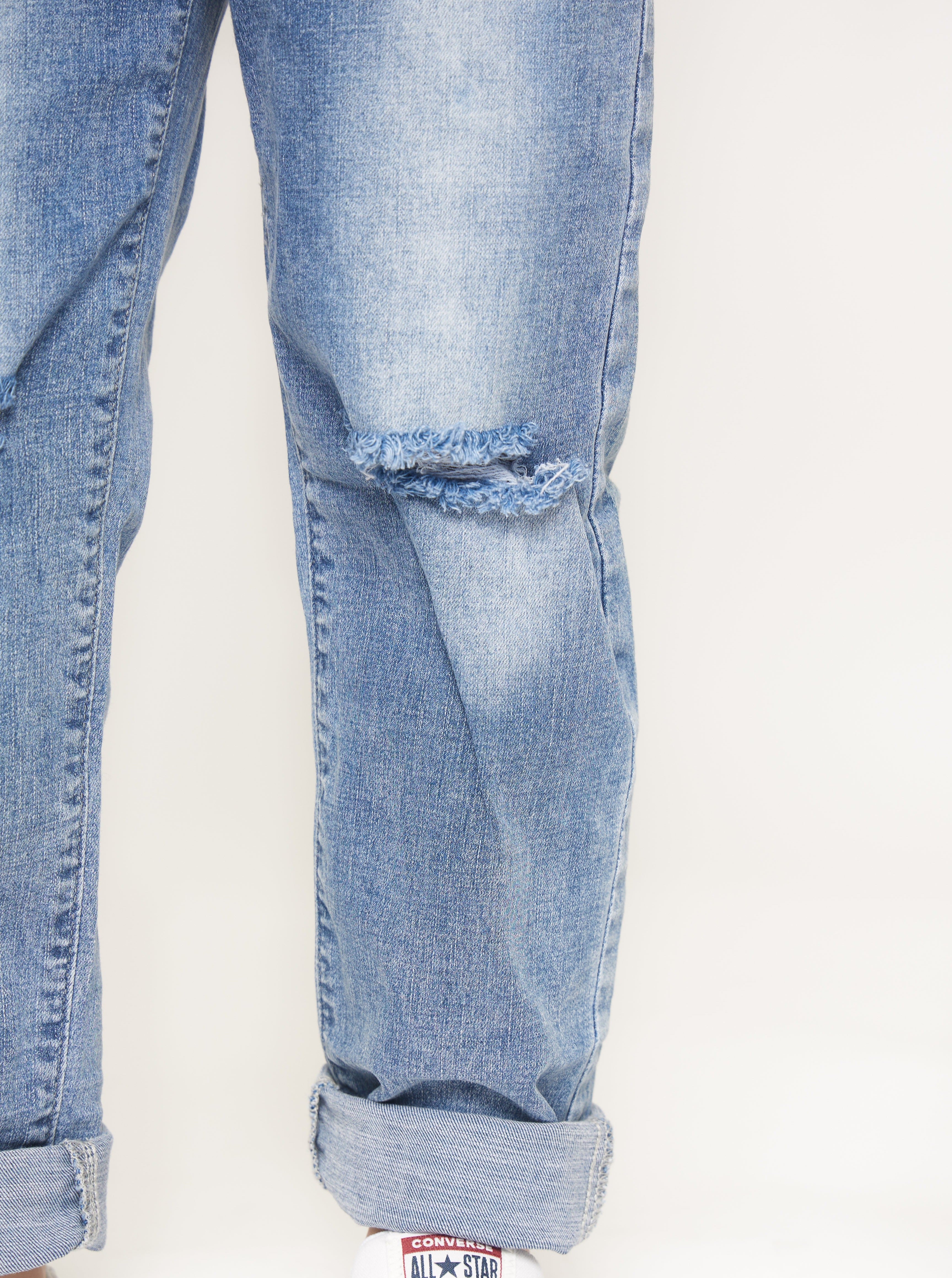 Relaxed Fit Distressed Denim - Little Bipsy Collection