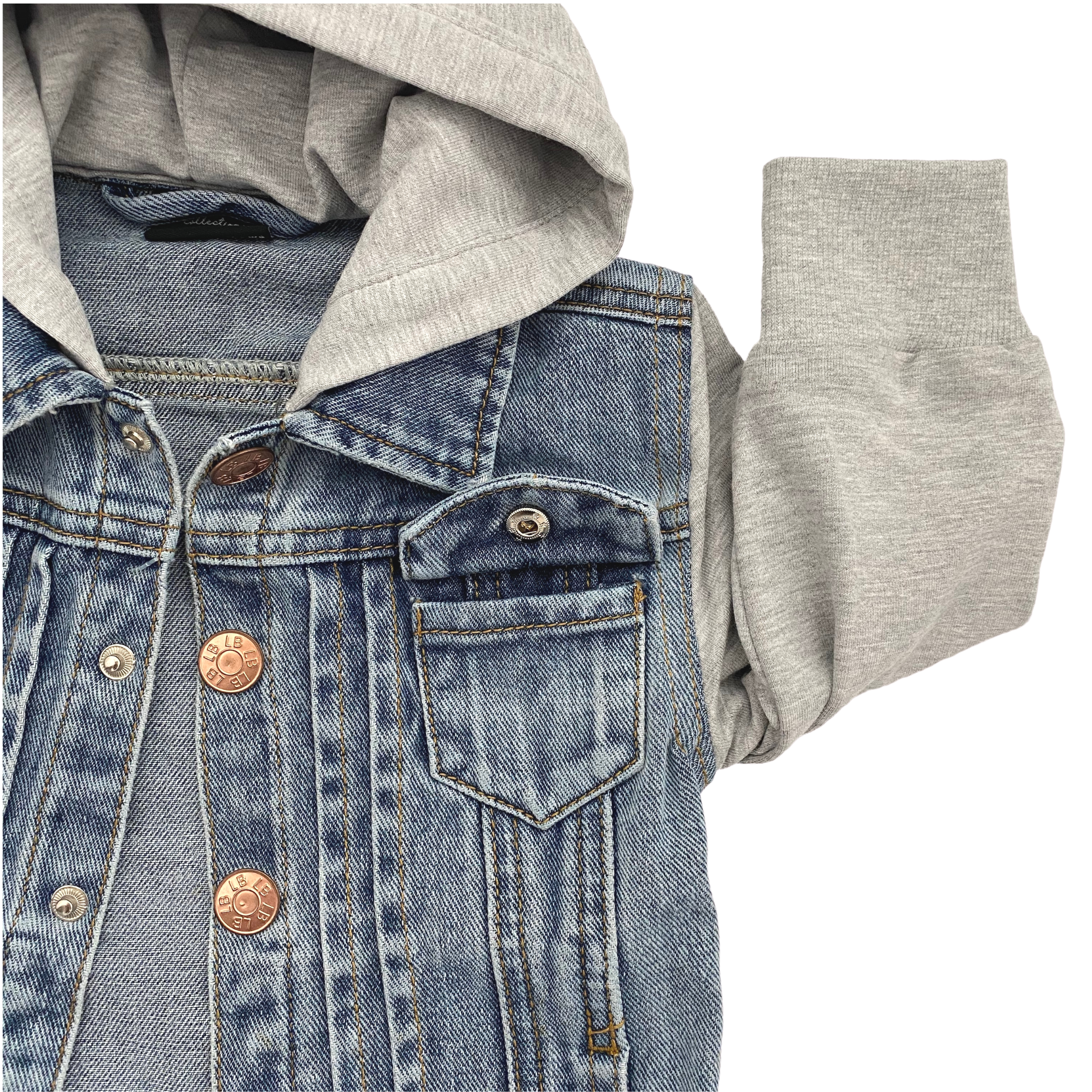 Little Bipsy Hooded Denim Jacket