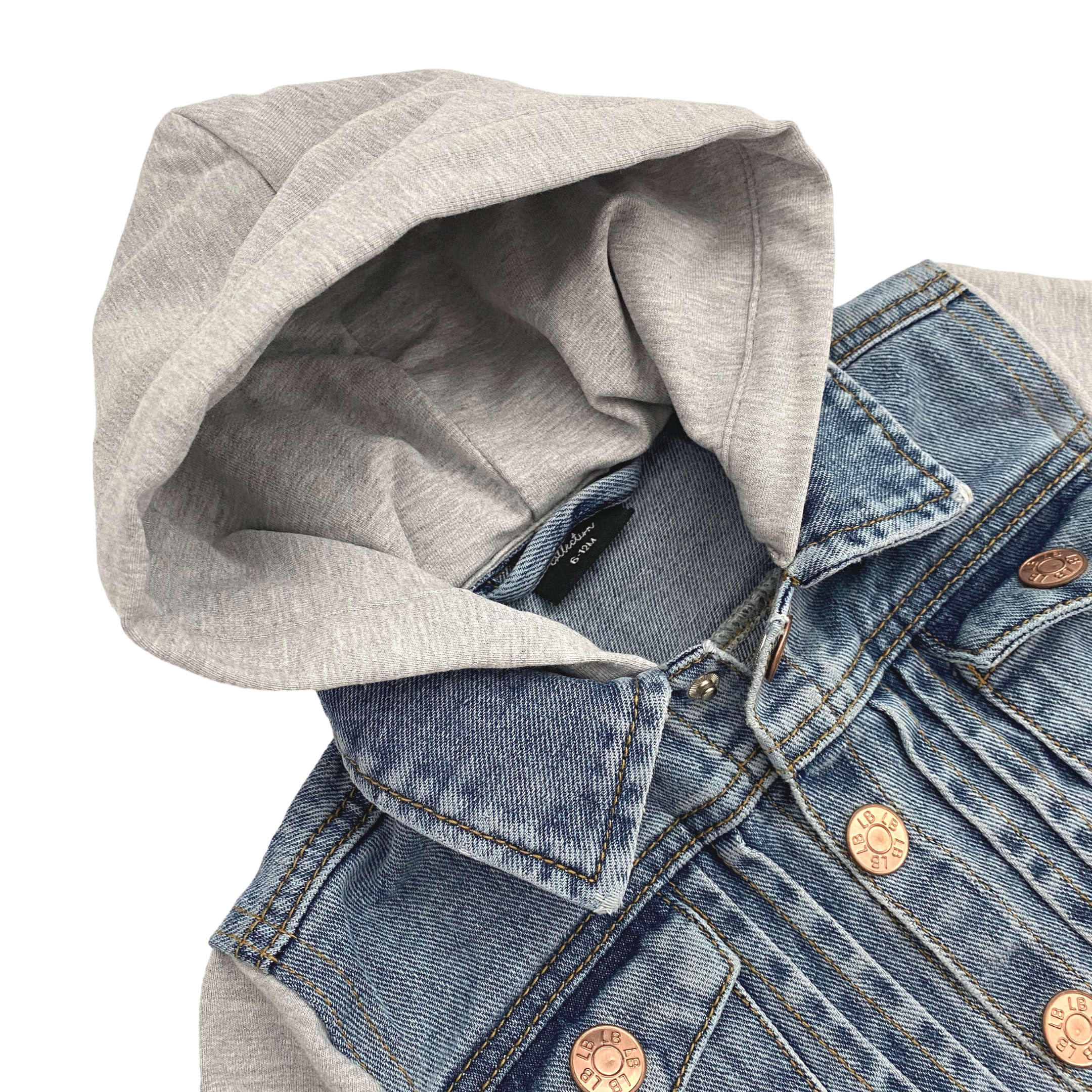 Little Bipsy Hooded Denim Jacket