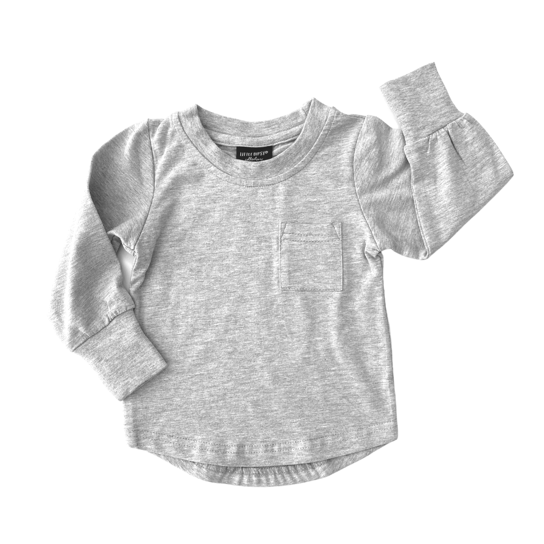 Little Bipsy Long Sleeve Pocket Tee