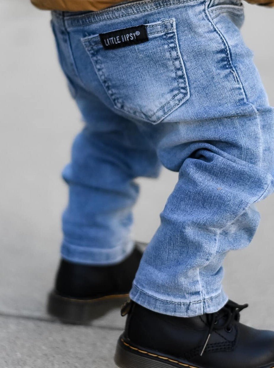 Baby Relaxed Fit Distressed Denim - Little Bipsy