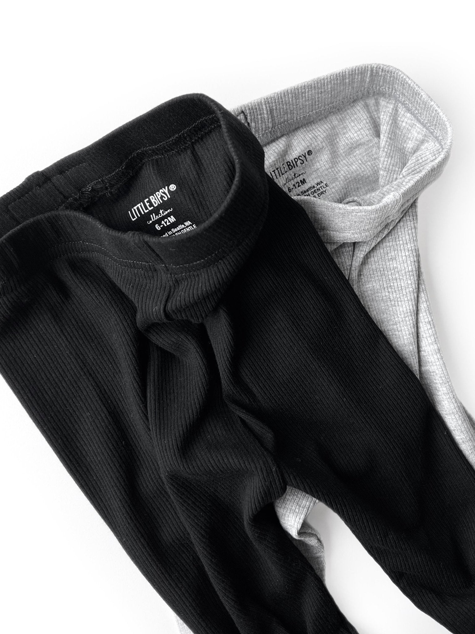 Baby Ribbed Legging - Black - Little Bipsy
