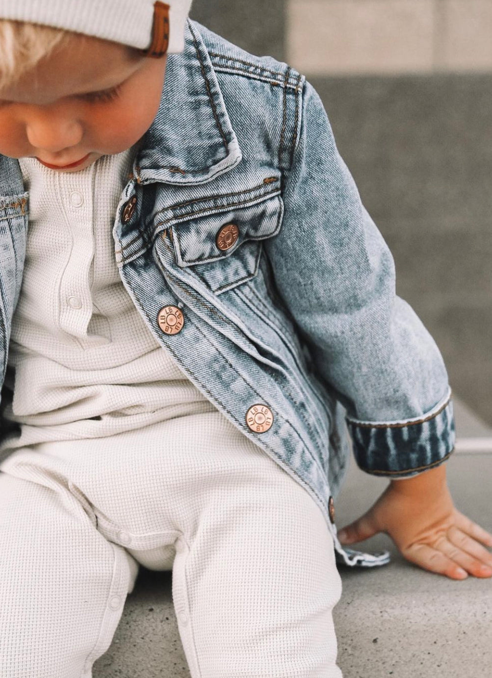 boys trendy outfit with kids denim jacket