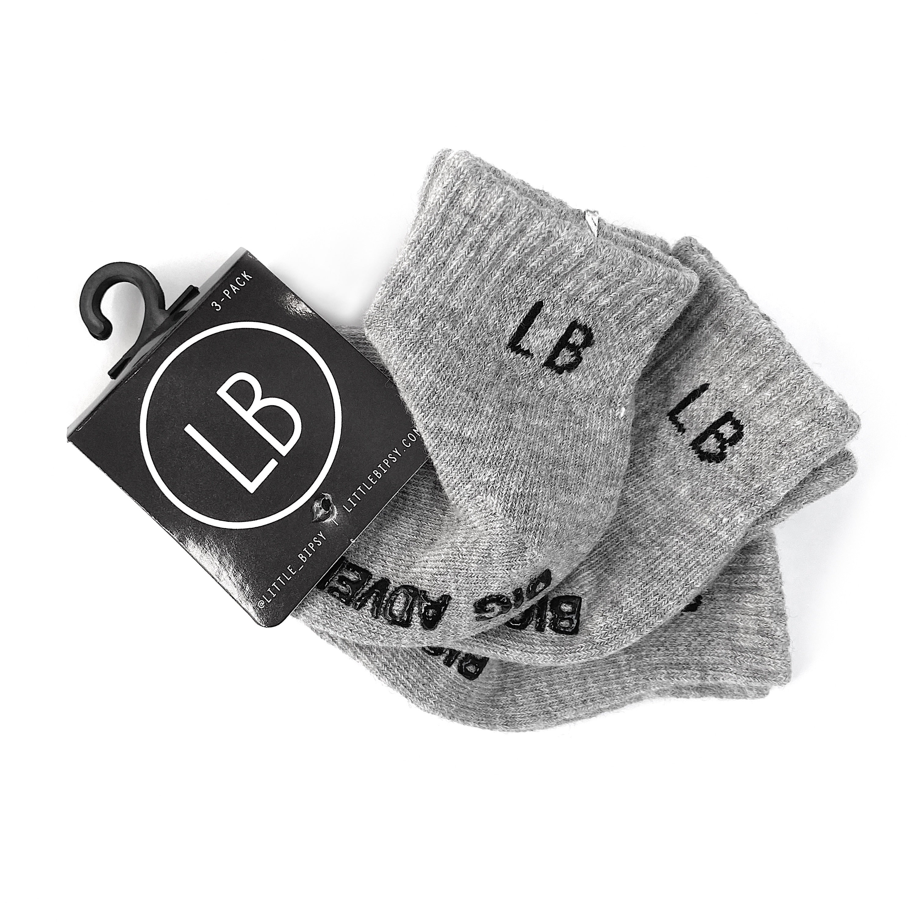 Sock 3-Pack - Grey - Little Bipsy Collection