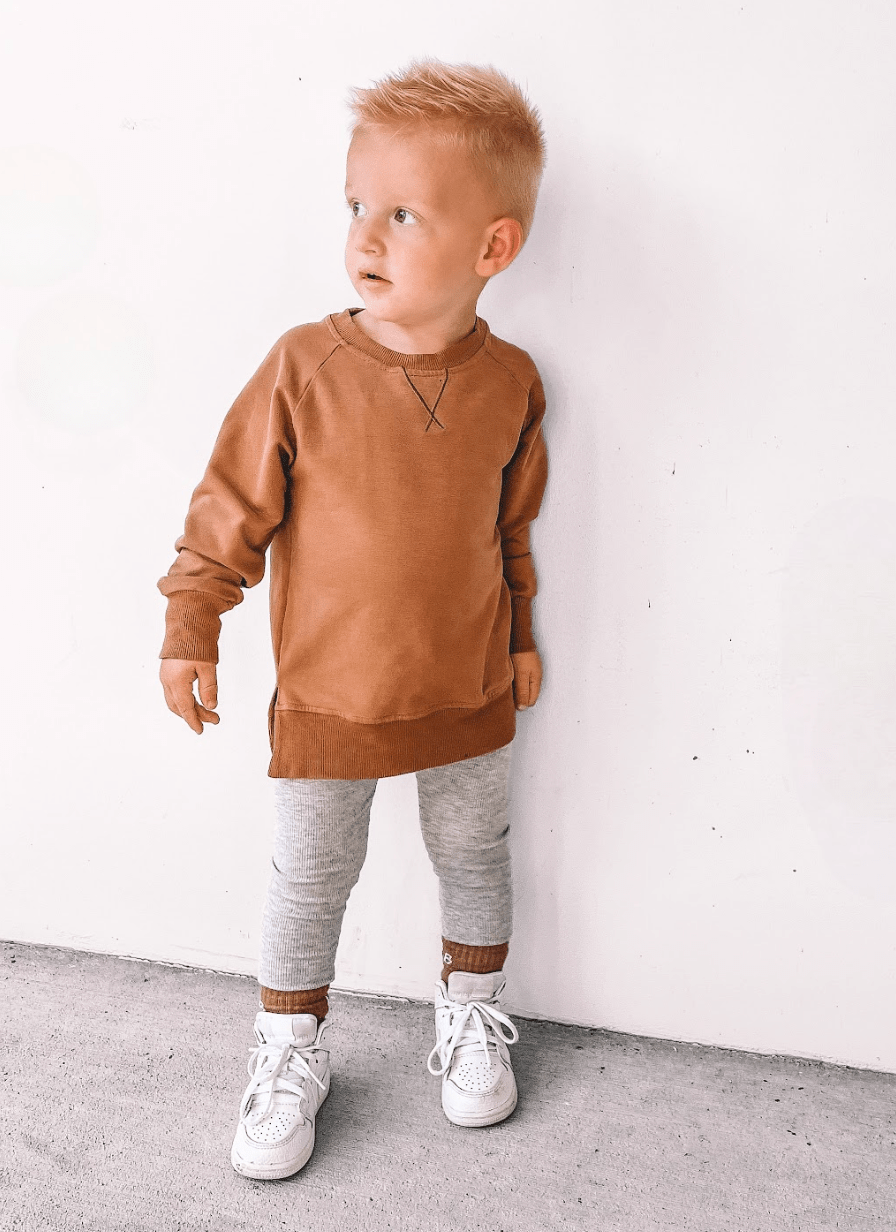 Ribbed Legging - Grey - Little Bipsy