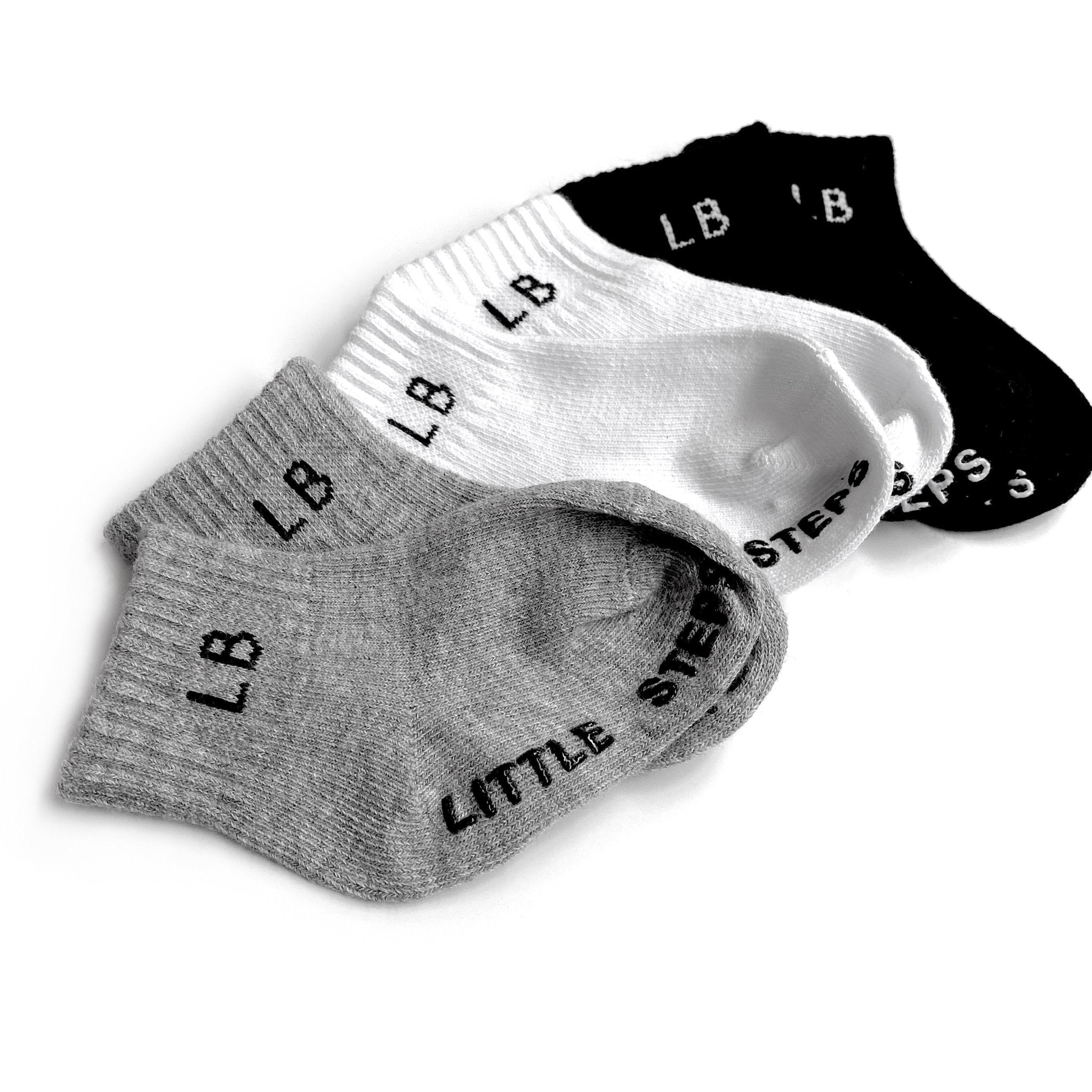 Sock 3 - Pack - Grey - Little Bipsy